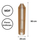 Ver imagem 2 de Vaso de Chão Decorativo Grande Mdf Penedo:marrom/90x20cm