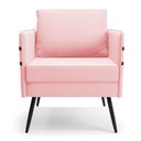 Ver imagem 6 de Kit 01 Namoradeira e 02 Poltronas Suede Rosa Bebê