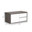 Ver imagem 3 de Gabinete para Banheiro Suspenso Pró 80cm Marrom/Linho/Branco