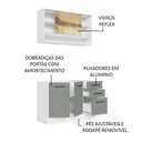 Ver imagem 5 de Armário de Cozinha Compacta 120cm Branco/Cinza Agata Madesa 02