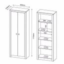 Ver imagem 2 de Conjunto 3 Peças com Mesa para Escritório em L, Armário Multiuso e Estante Branco