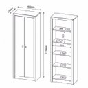 Ver imagem 3 de Gabinete para Banheiro Suspenso 80cm Ripy Yescasa Marrom/Linho/Branco