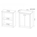 Ver imagem 3 de Kit 2 Peças com Mesa para Escritório em L e Armário Multiuso Baixo