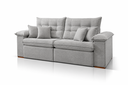 Ver imagem 1 de Sofá Retrátil e Reclinável Sorento - Conforto Soft D28 com 20cm de Espuma:Linho Cinza/2,70