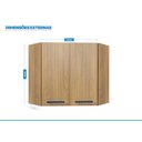 Ver imagem 4 de Armário para Cozinha Aéreo Angular de Canto 2 Portas New Jazz Itatiaia