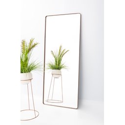 Espelho Retangular com Moldura em Metal 150 X 60 Cm - Marrom - 3