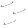 Barra Alça Apoio 50cm Aço Inox Kit 3 Uni Gestante Idoso Pcd Acessibilidade Banheiro Box Corredor Seg - 1