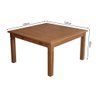 Mesa De Jantar Rústica Quadrada Celina 1,30M Em - Castanho - Marrom - 2