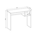 Ver imagem 2 de Mesa Escrivaninha Casal Noronha c/ 1 Nicho Branco - Genialflex