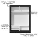Ver imagem 6 de Guarda-roupa Solteiro Madesa Dallas 2 Portas de Correr de Espelho 2 Gavetas
