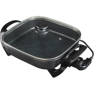 Panela Elétrica Quadrada 127v 1500w 30cm Mangiare Preta Apeq01i-01 Agratto