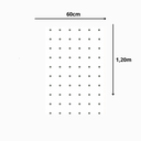 Ver imagem 2 de Chapa Perfurada Reta Uv 120 X 60 Cm - Branco Cristal