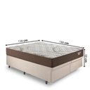 Ver imagem 3 de Base Box Baú Bipartido Casal 138x188 Linho  com Colchão Relax Adorabile Molas Ensacadas