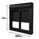 Ver imagem 2 de Janela com Persiana Integrada Automatizada Mosquiteira Preto 100x100