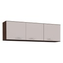 Ver imagem 3 de Balcão de Pia e Armário Aéreo 120 Cm Chocolate Off White – Poquema