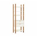 Ver imagem 2 de Estante de Livros Contemporâneo MDF 73CMX185CM Branco/Freijó/Off White