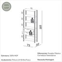 Ver imagem 3 de Estante de Livros Contemporâneo MDF 73CMX185CM Branco/Freijó/Off White