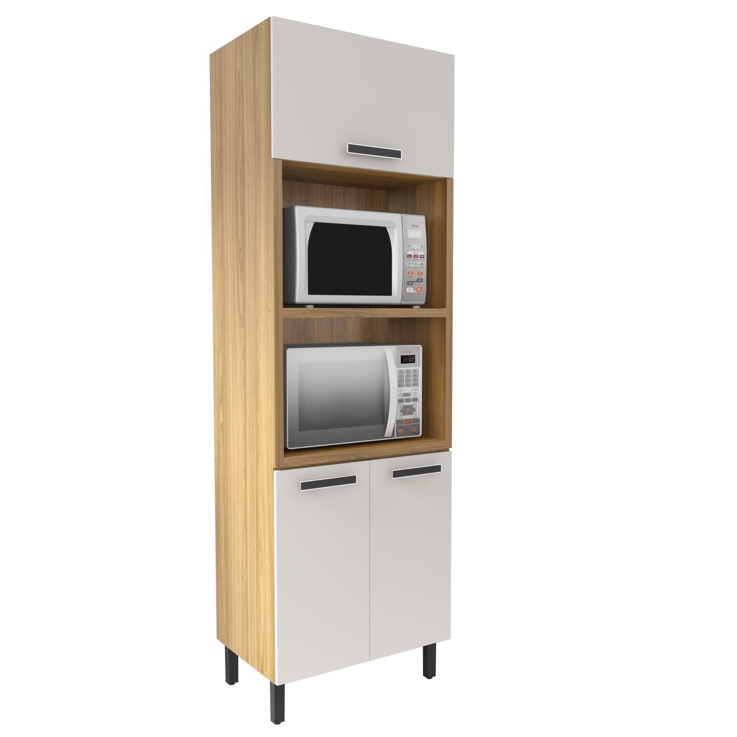 Paneleiro Torre Quente 2 Nichos para Forno 3 Portas New Jazz