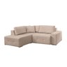 Sofá de Canto com 1 Módulo Retrátil 2,47x2,10m Chaise Direita Rondomóveis 210 - Linho Jacquard Greci - 1