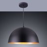 Luminária Pendente Meia Lua Montreal G Lustre Sala Mesa Cozinha Bivolt E27:preto/cobre/bivolt - 2