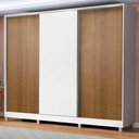 Ver imagem 1 de Guarda Roupa Infantil 100% Mdf Madesa Logan 3 Portas de Correr com Pés - Branco/rustic/branco