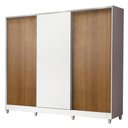 Ver imagem 2 de Guarda Roupa Infantil 100% Mdf Madesa Logan 3 Portas de Correr com Pés - Branco/rustic/branco
