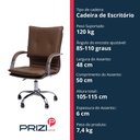 Ver imagem 5 de Cadeira De Escritório com Base Cromada Prizi Garden - Marrom