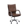 Cadeira De Escritório com Base Cromada Prizi Garden - Marrom - 3