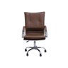 Cadeira De Escritório com Base Cromada Prizi Garden - Marrom - 1