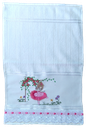 Ver imagem 2 de Toalha Bordada De Mão Lavabo Bailarina no Jardim Saia com Franja Fringer Dohler Artesanalle Branco C