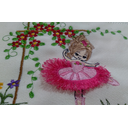 Ver imagem 3 de Toalha Bordada De Mão Lavabo Bailarina no Jardim Saia com Franja Fringer Dohler Artesanalle Branco C