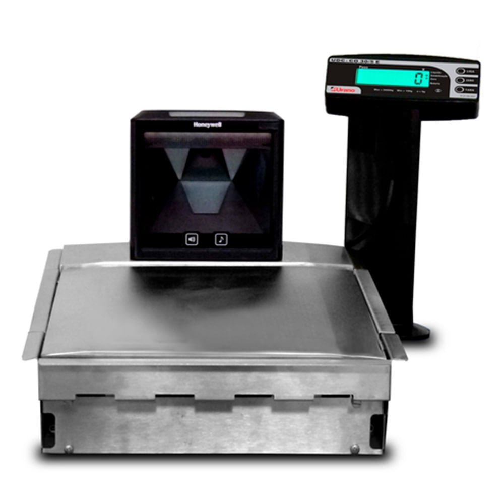 Balança Vertical Balança para Checkout c/ Scanner Vertical 2D UDC CO E 30/5 - Urano ...