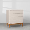 Ver imagem 1 de Cômoda Boom 4 Gavetas com Pés Square Mel - Areia Abra Casa