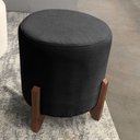 Ver imagem 3 de Conjunto Sofá Curvo Orgânico + 01 Puff Luna Boucle Chumbo - Montanaris Decor