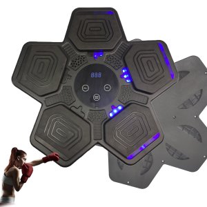 Maquina de Boxe Bluetooth Soco Pancada Interativo Parede Exercicio Muscular Fitness Luta Boxing Agil