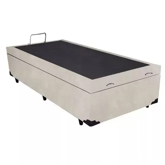 Ver imagem 2 de Mini Cama Box Baú Suede 70x150cm - Genki Kenko Colchões:areia
