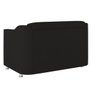 Kit Sofá Namoradeira + Poltrona Tilla Recepção Sala Tecido Suede Cor:Preto - 8