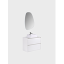 Ver imagem 5 de Gabinete para Banheiro com Cuba e Espelheira Organica 80cm Mdf Branco Dubai - On Móveis