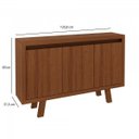 Ver imagem 2 de Kit 2 Peças com Mesa para Escritório em L e Armário Multiuso Baixo 3 Portas