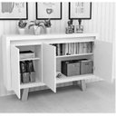 Ver imagem 6 de Kit 2 Peças com Mesa para Escritório em L e Armário Multiuso Baixo 3 Portas