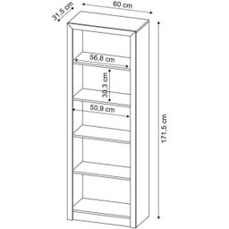Kit 2 Peças com Mesa para Escritório em L e Estante Livreiro - 2