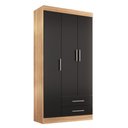Ver imagem 4 de Guarda-Roupa Solteiro 3 Portas 2 Gavetas Kioto