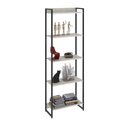 Ver imagem 3 de Kit 2 Estantes Multiuso Escritório Industrial 5 Prateleiras Areta 186x60cm C01 Snow - Lyam Decor