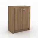 Ver imagem 6 de Conjunto 4 Peças com 1 Mesa para Escritório em L, 2 Estantes e 1 Armário Baixo Marrom
