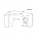 Ver imagem 2 de Conjunto 2 Peças com Mesa para Escritório em L e Armário Multiuso Baixo Marrom/Amendoa