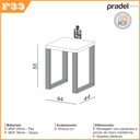 Ver imagem 2 de Mesinha Lateral Estilo Industrial 44x44cm 100% Mdf F33 Pradel Móveis-freijó/preto Fosco