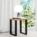 Ver imagem 1 de Mesinha Lateral Estilo Industrial 44x44cm 100% Mdf F33 Pradel Móveis-freijó/preto Fosco
