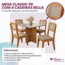 Ver imagem 6 de Kit Mesa de Jantar Classic 90 com 4 Cadeiras Bella em Boucle