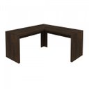 Ver imagem 6 de Kit 3 Peças com Mesa para Escritório em L, Estante Livreiro Aberta e Estante com 2 Portas