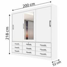 Guarda Roupa Meridian Plus 3 Portas D'Doro Cinamomo - 3